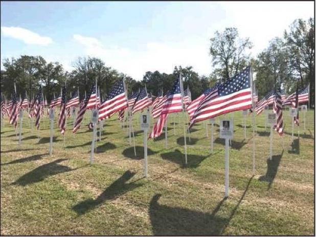 Arkansas Run for the Fallen Memorial Displayed in Harrell